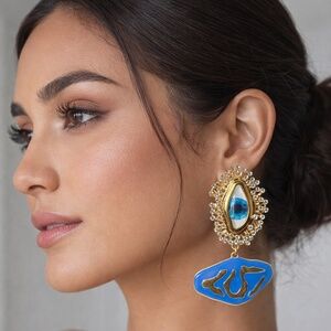 Evil eye earrings